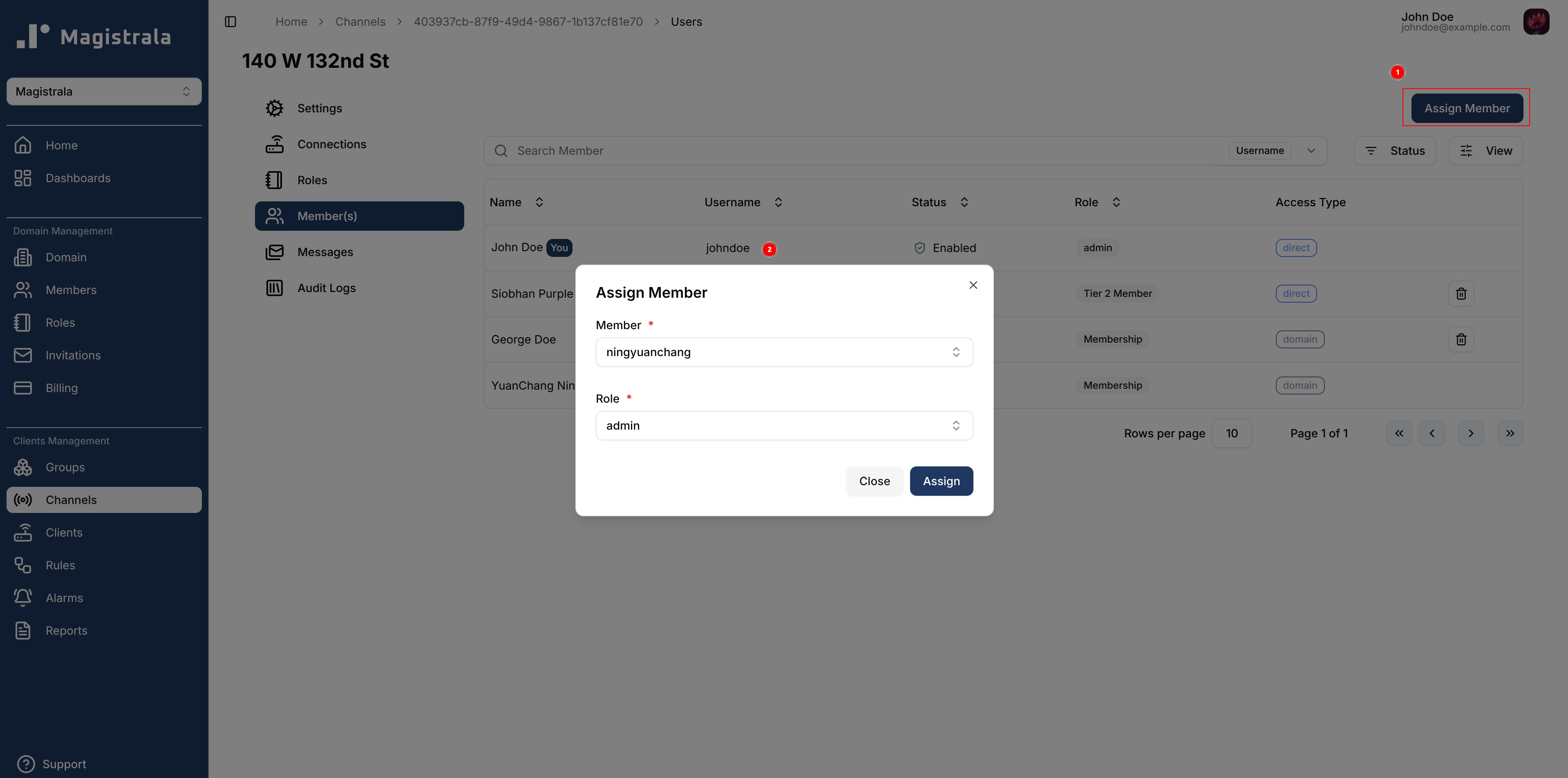 Assign role members