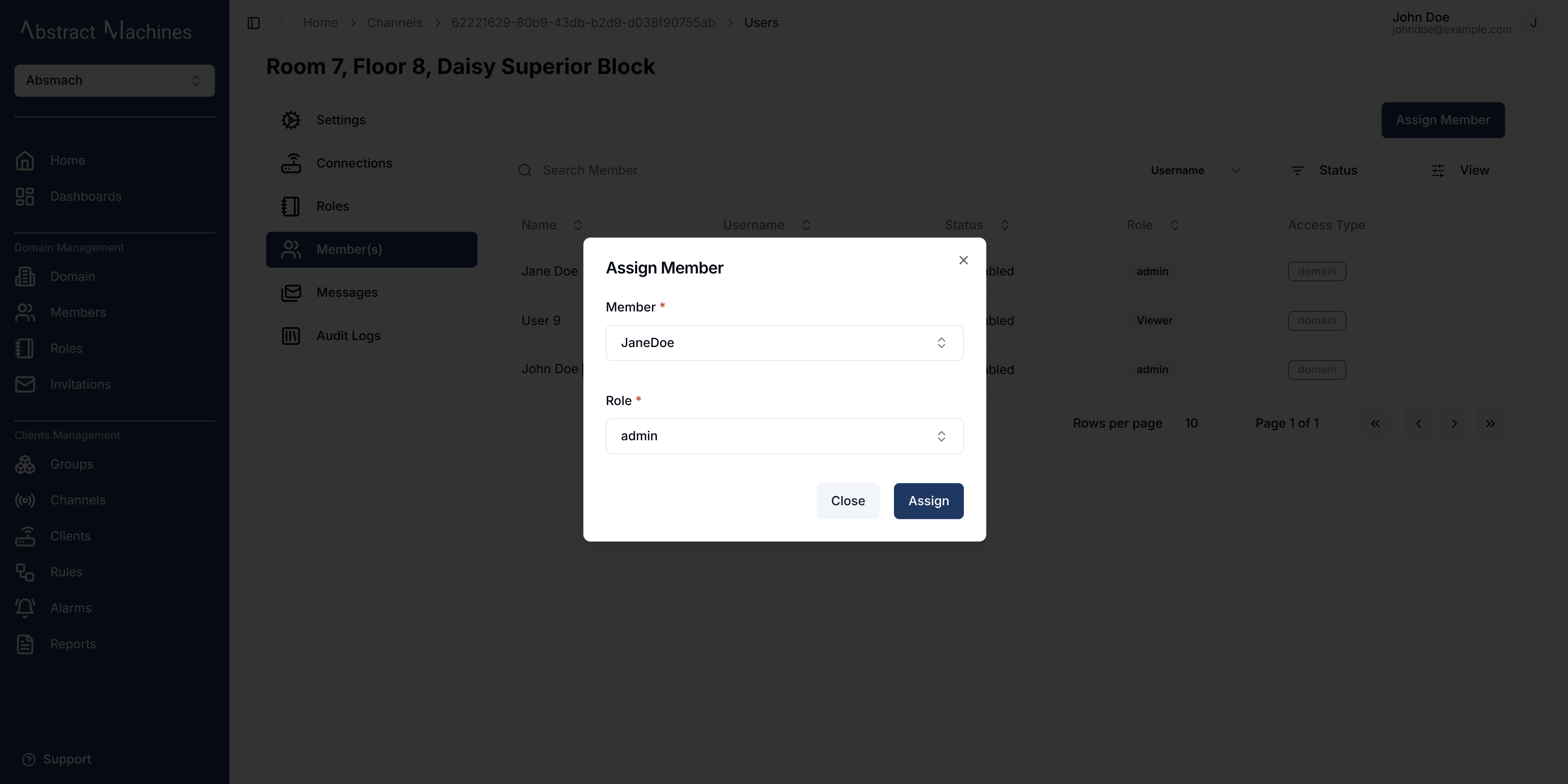 Assign role members