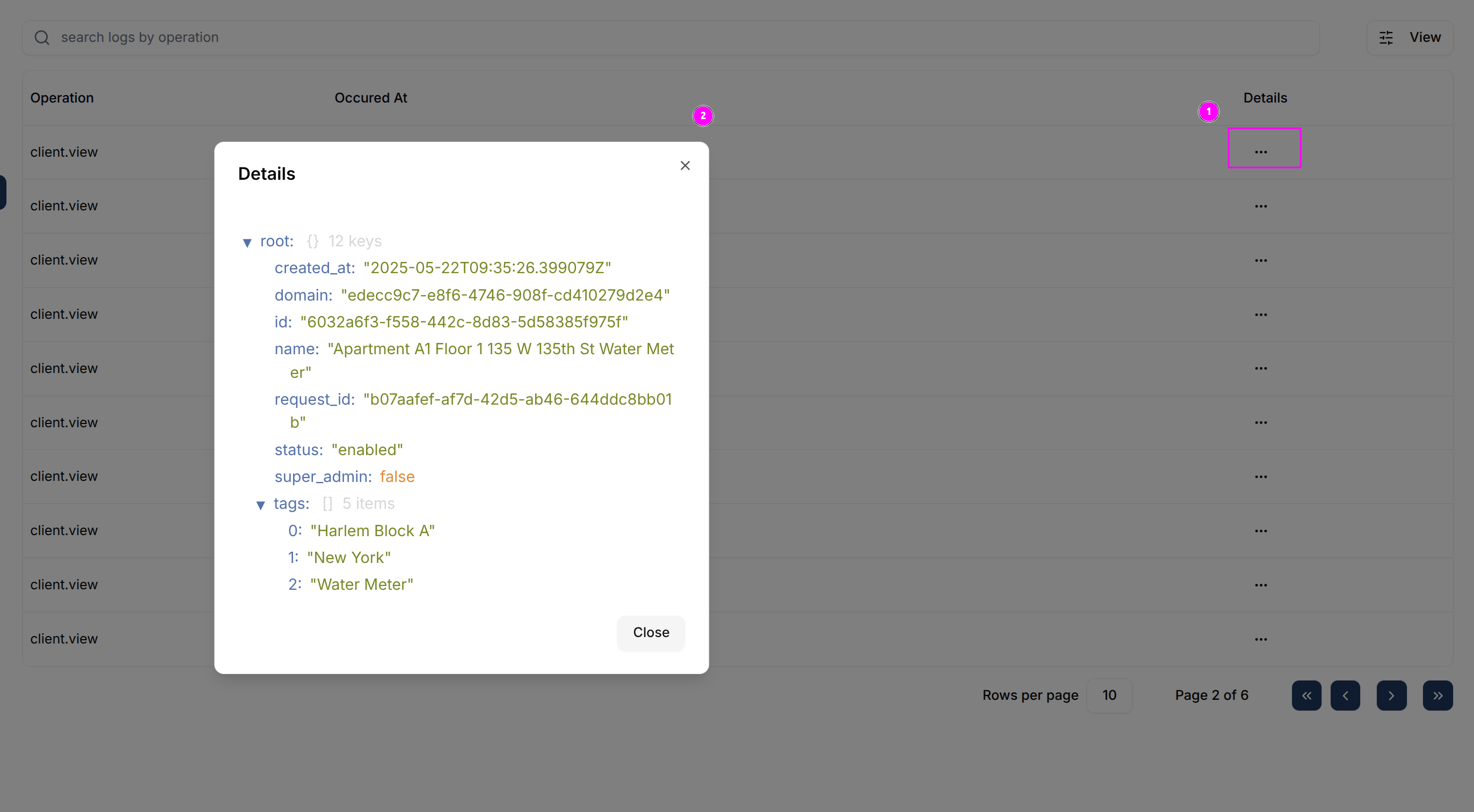View Client Audit Log Actions