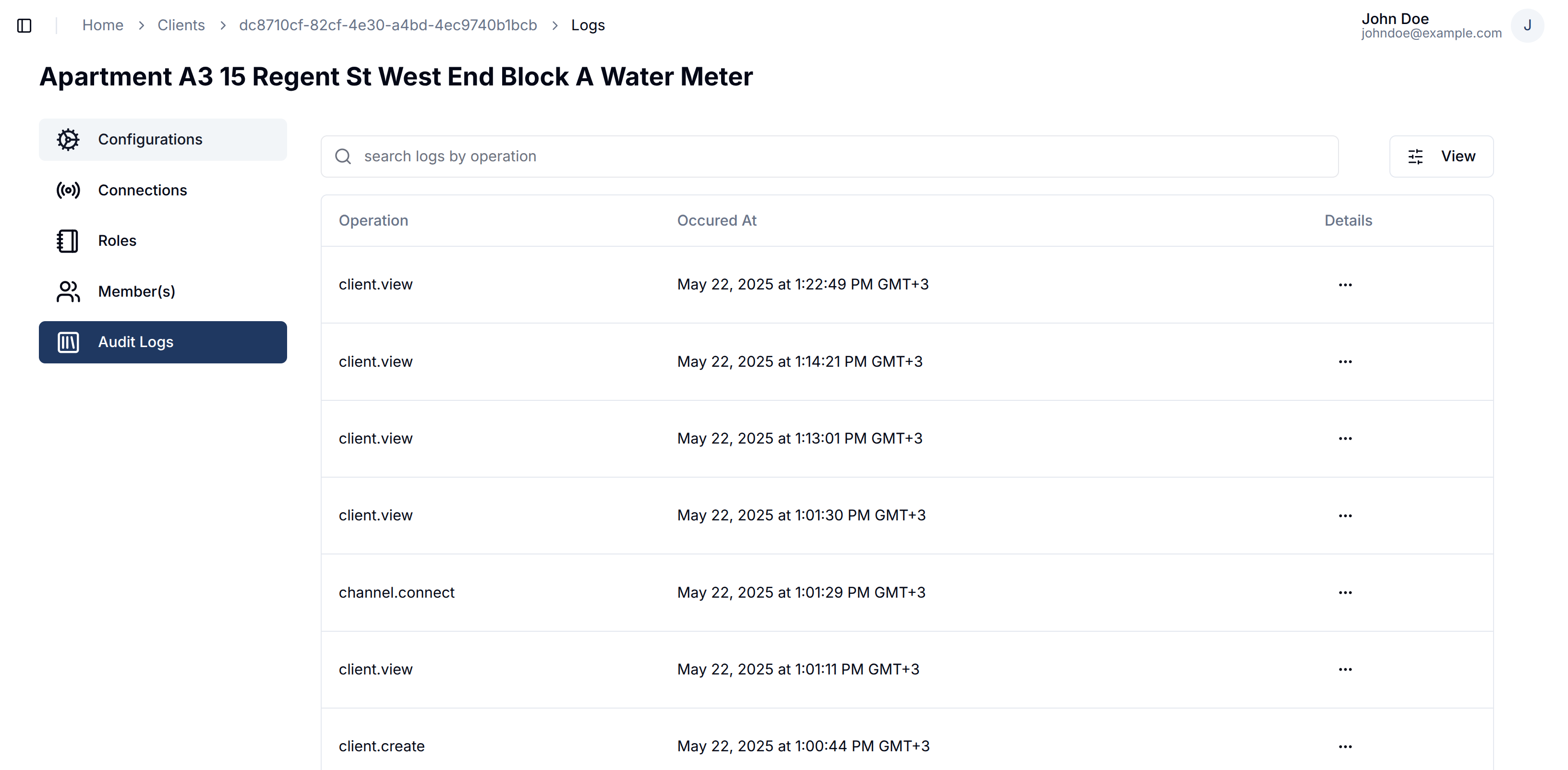Client Audit Logs