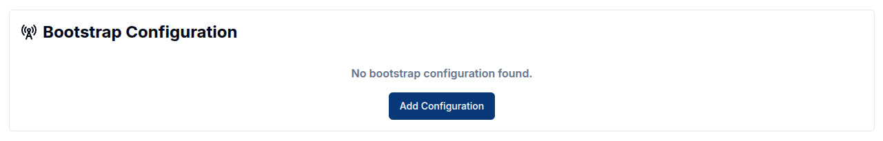 Add bootstrap configuration