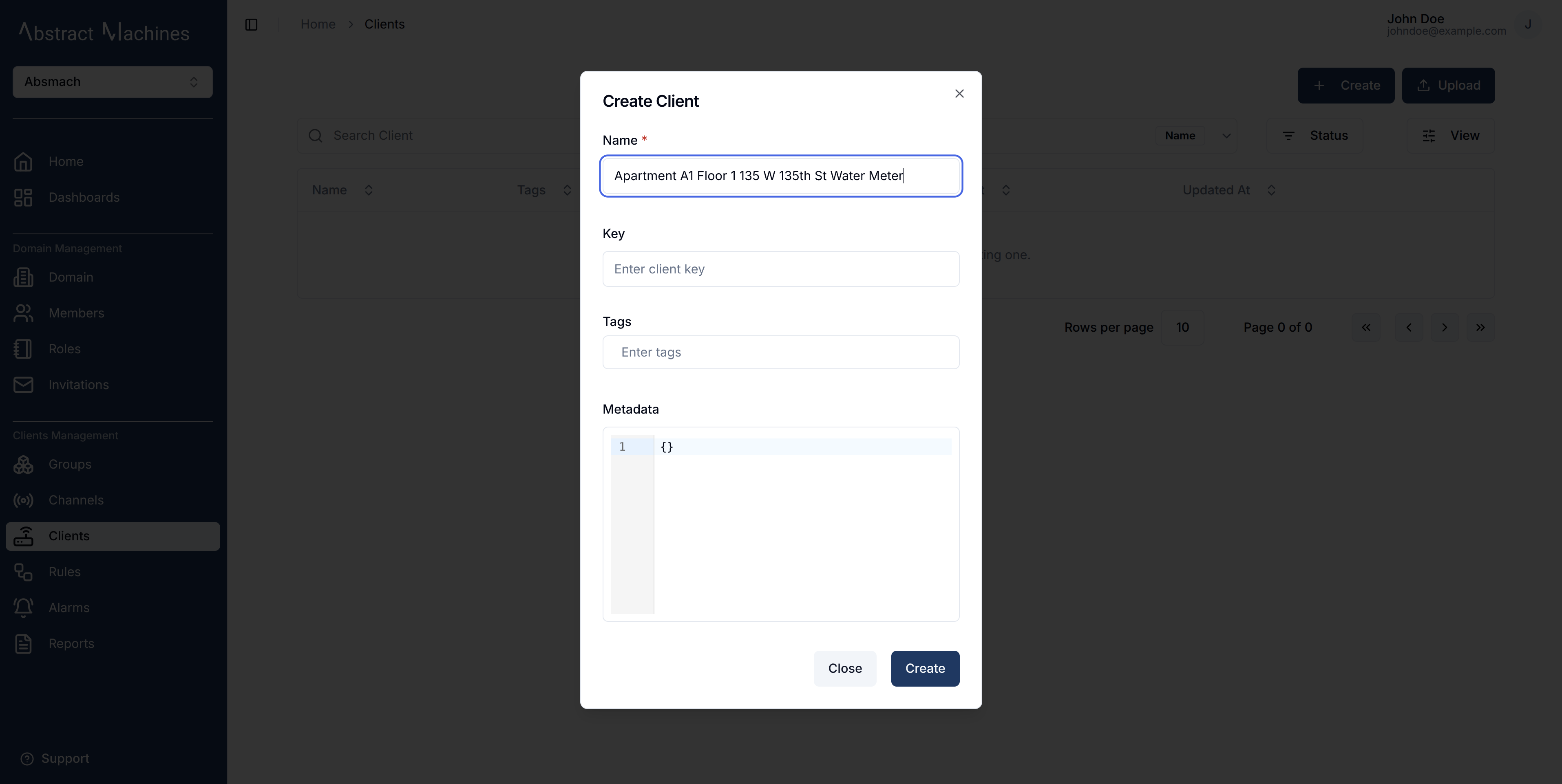 Client information