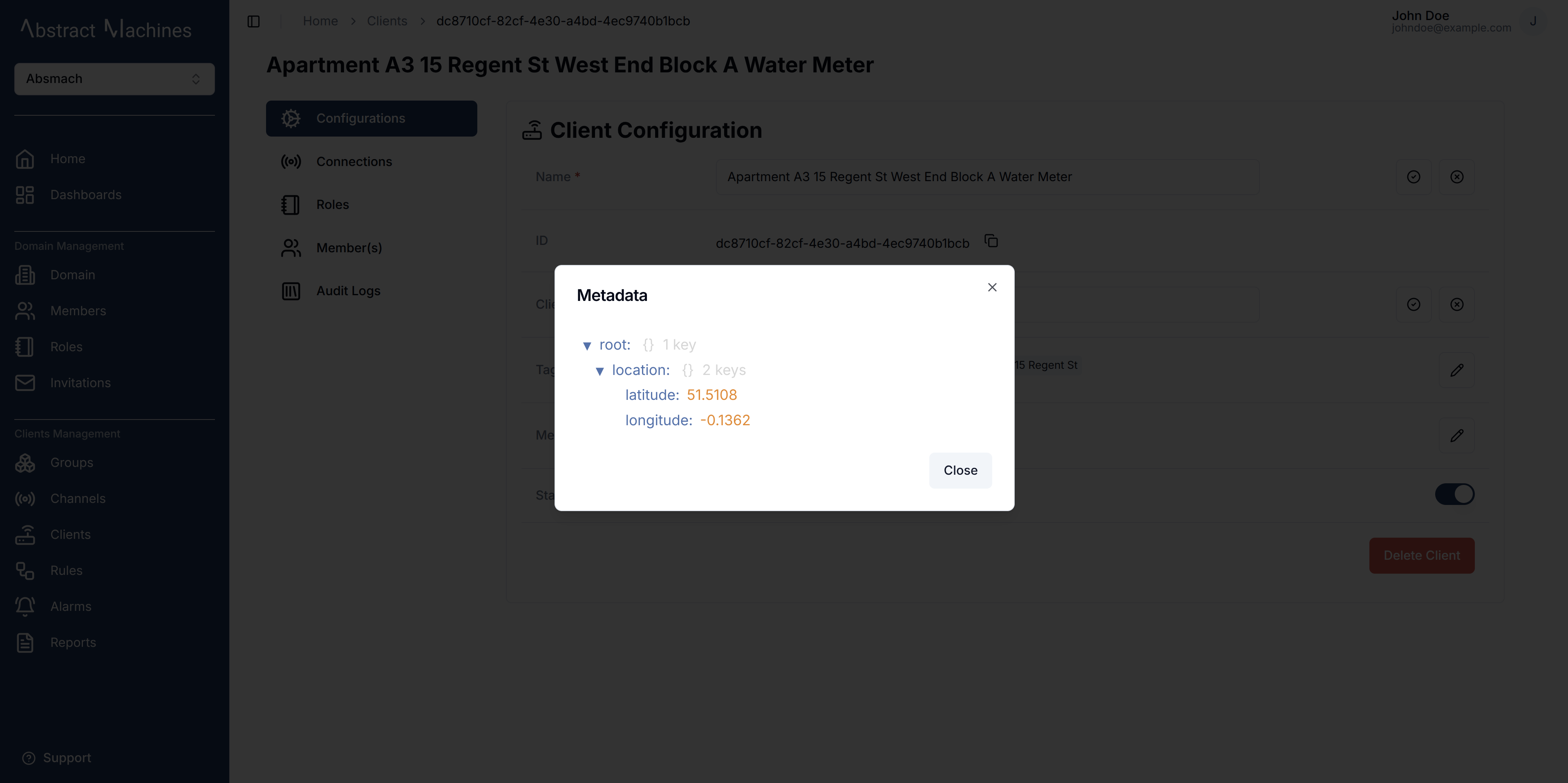 Edit client