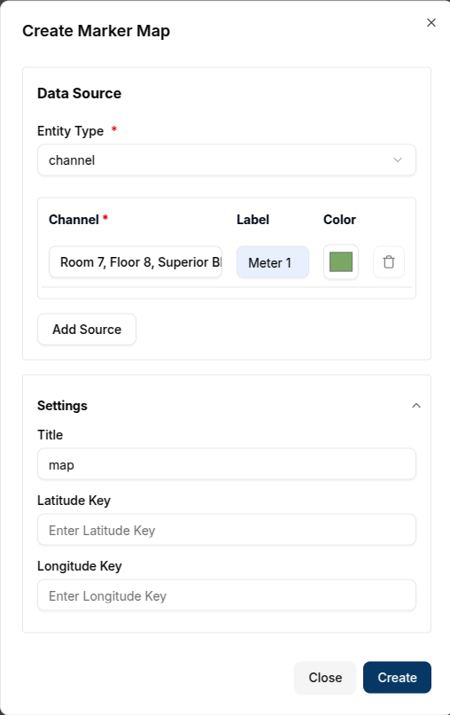 Marker Map Settings
