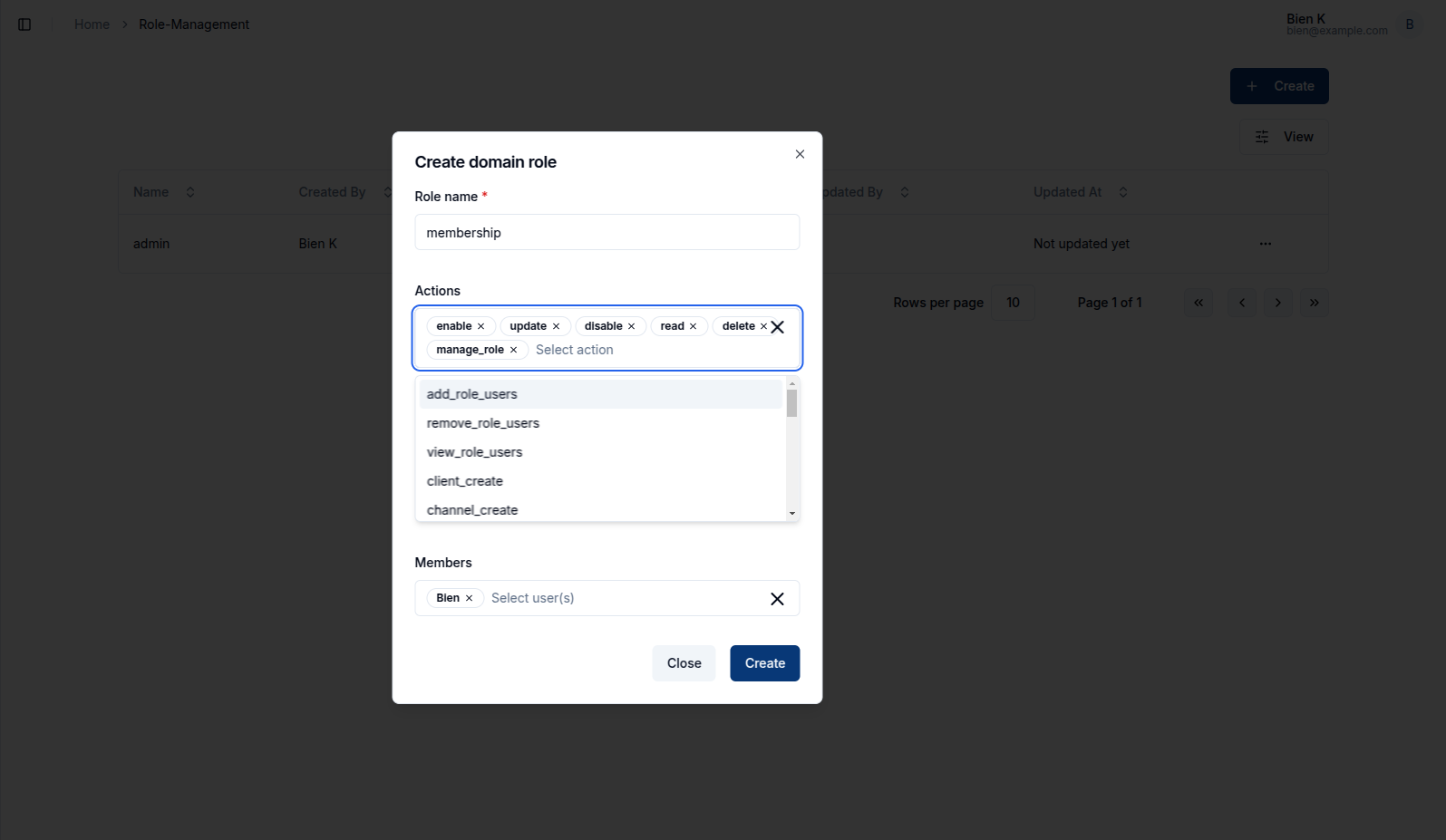 Create Domain Role