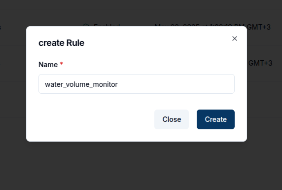 Create alarm rule