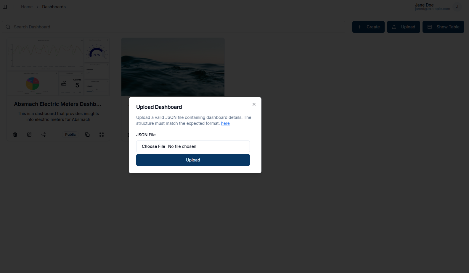 Upload Dashboard