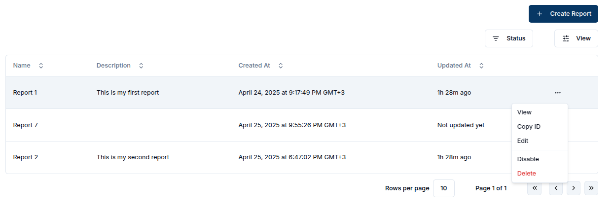 Update Report