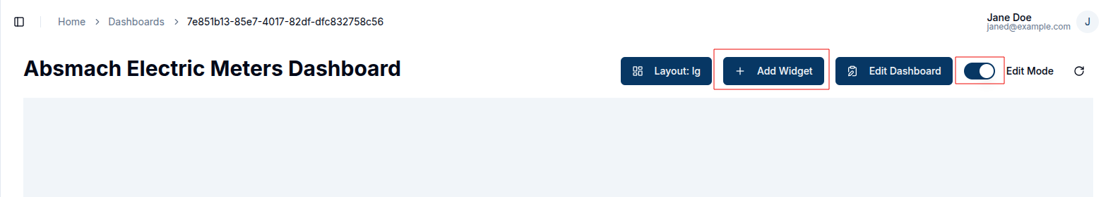 Edit Dashboard