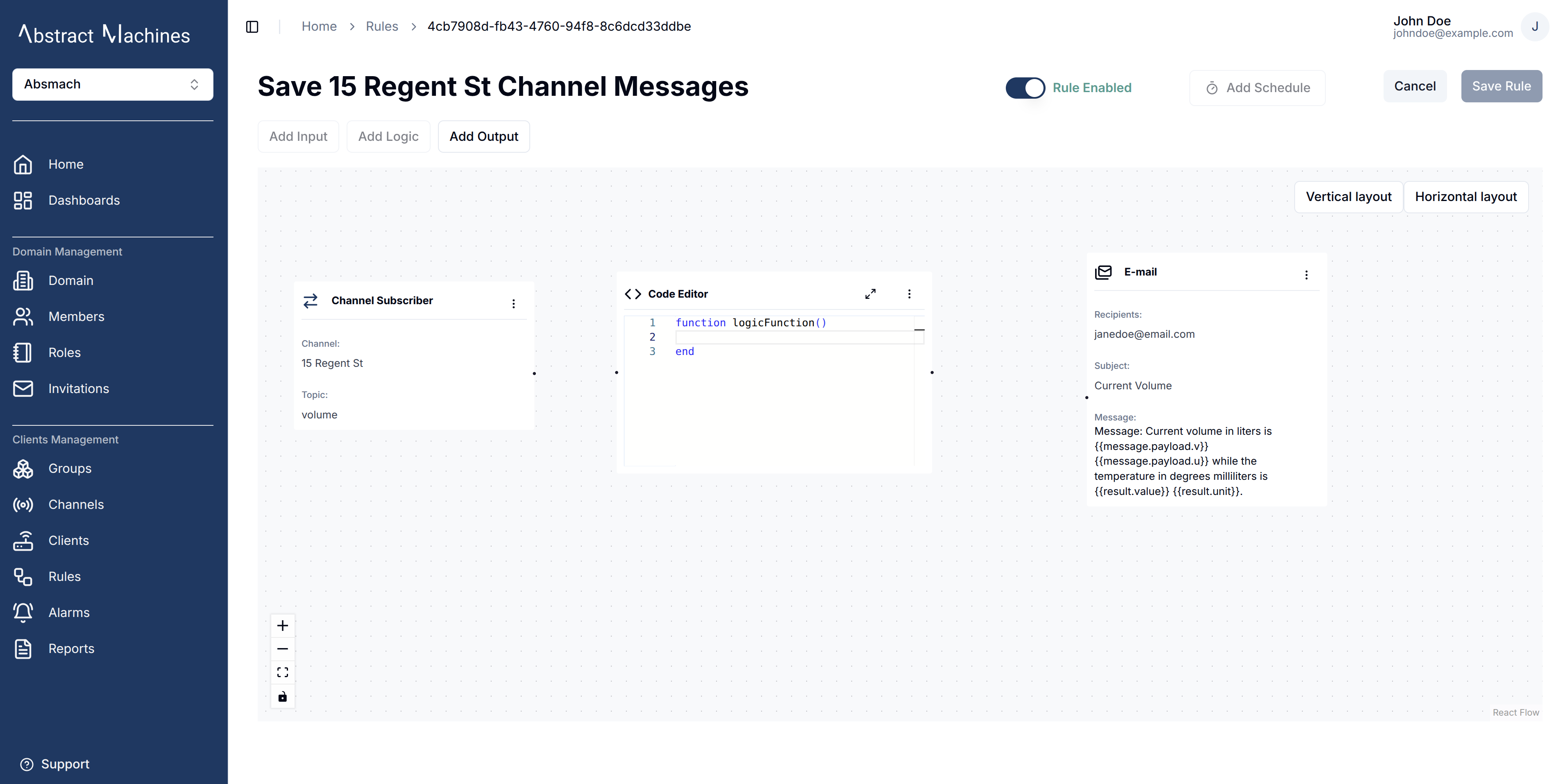 email node
