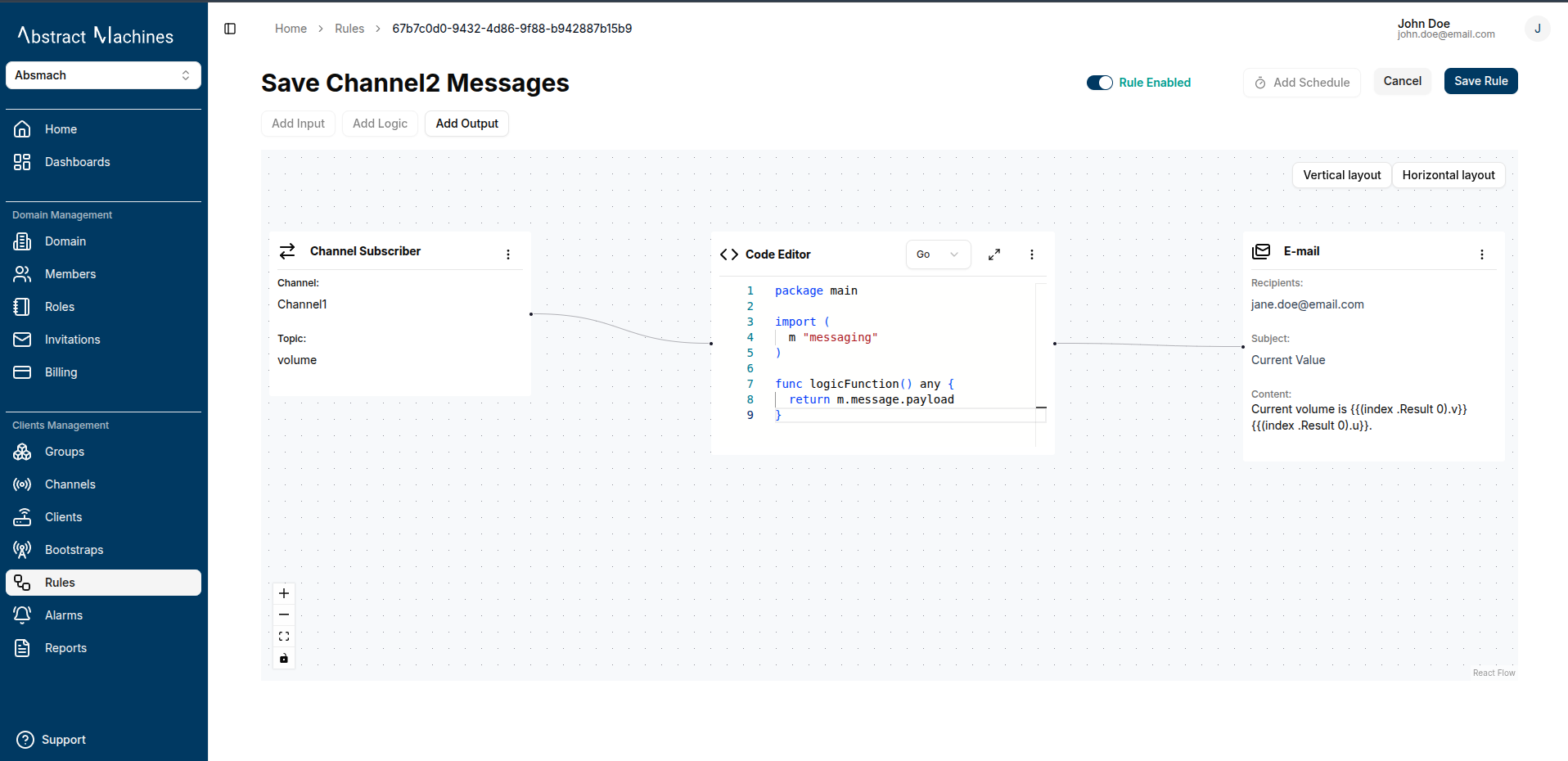 email node