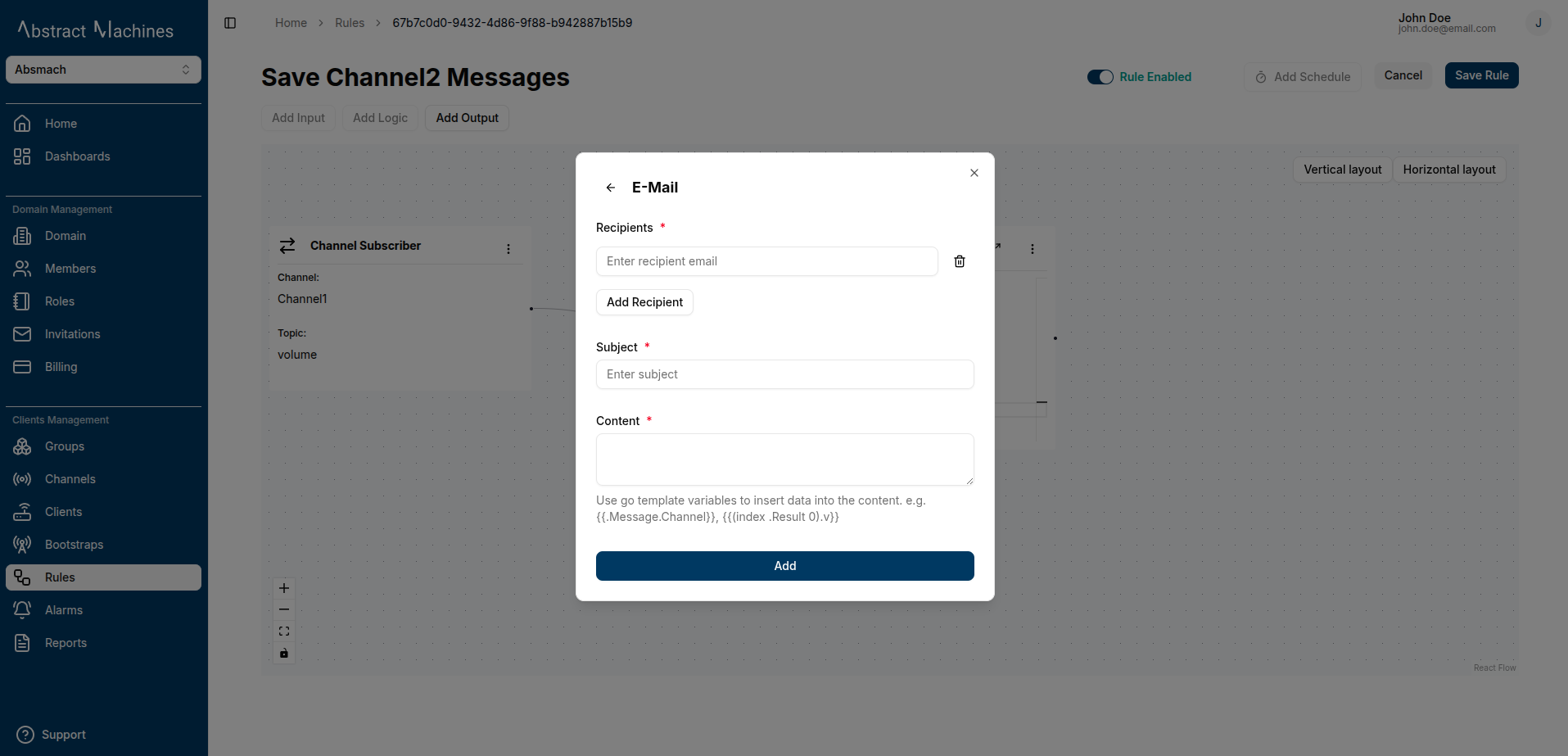email variables