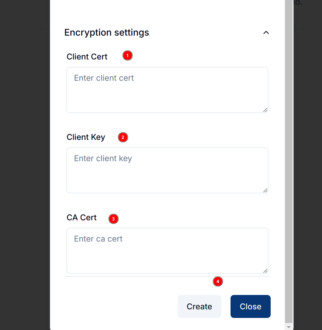 Encryption Settings