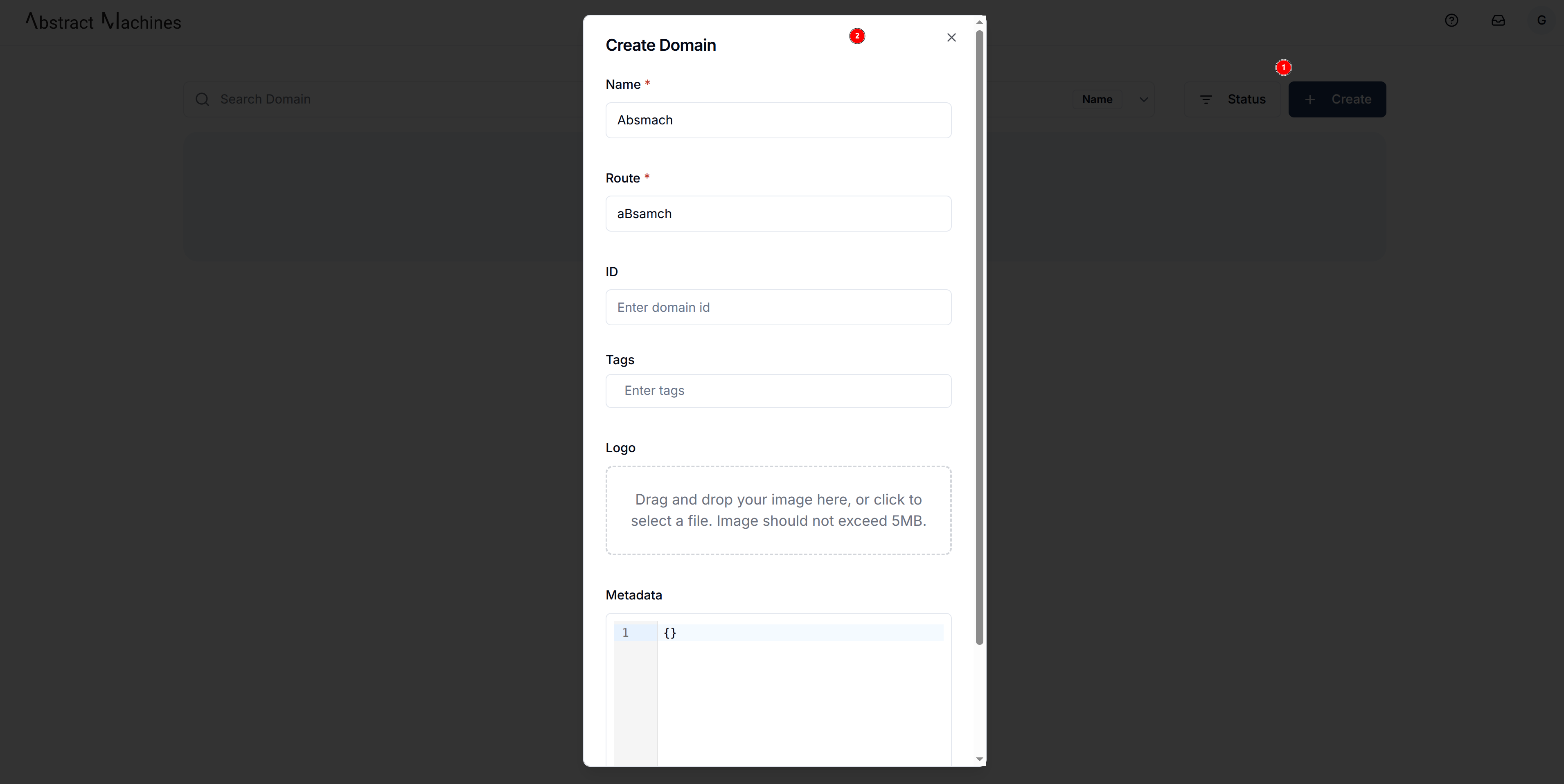 Domain Create
