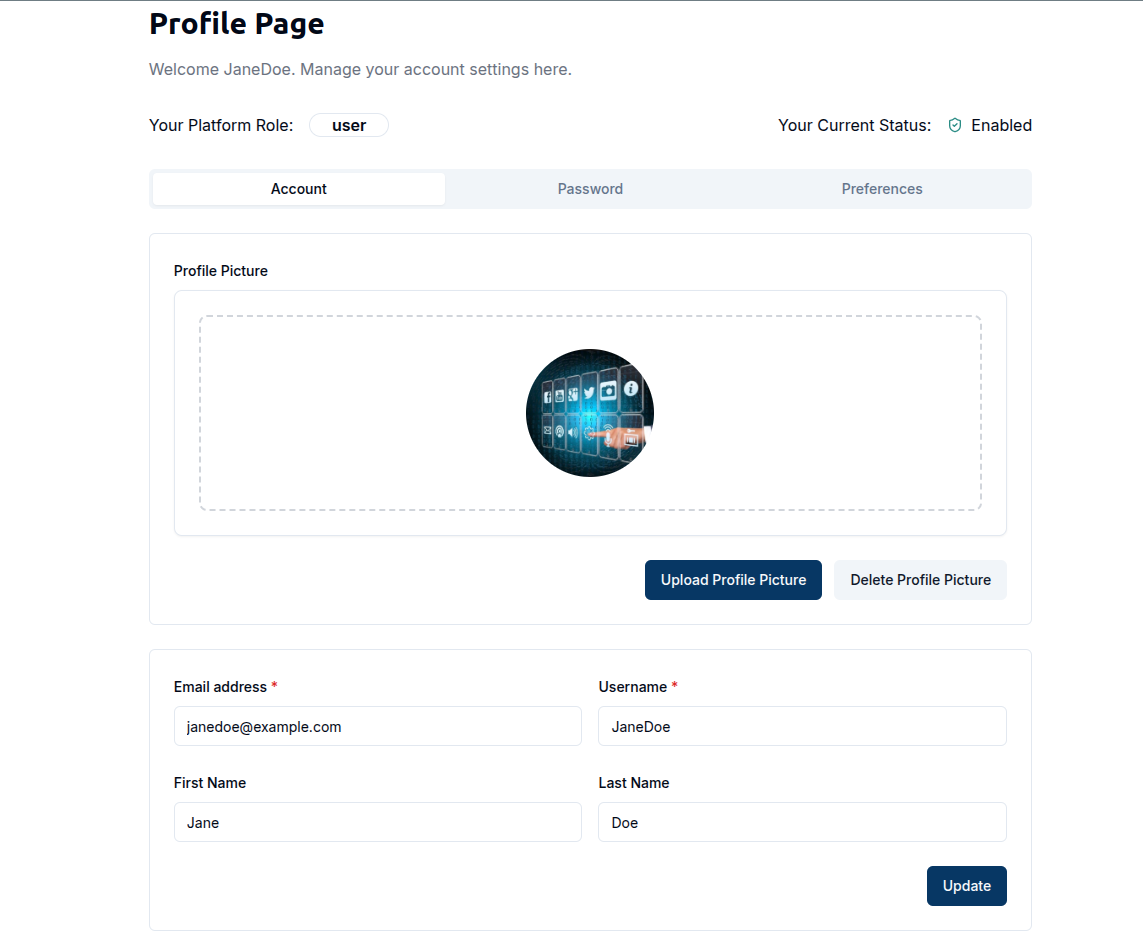 Profile Tab 1