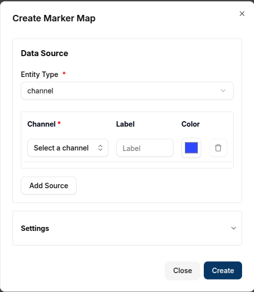 Create Marker Map Dialog