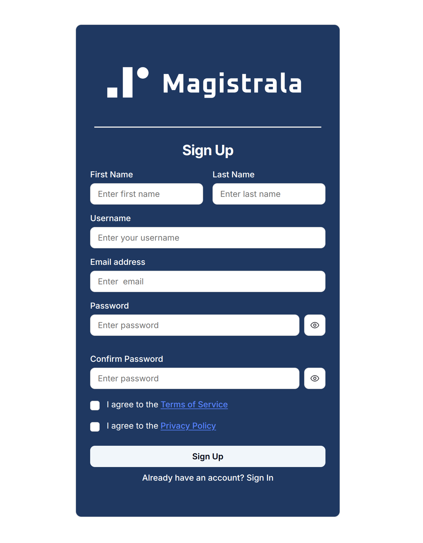 Sign Up